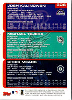 2000 Topps Josh Kalinowski/Michael Tejera/Chris Mears #206 Rookie