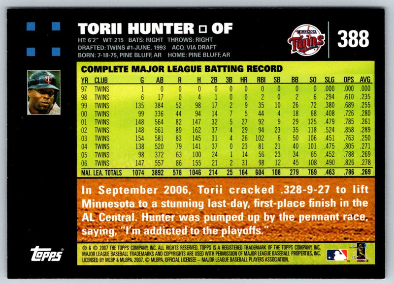 2007 Topps Torii Hunter