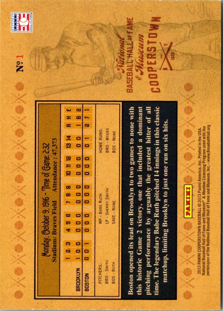 2012 Panini Cooperstown The Village Cooperstown Sidewalk