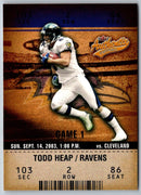2003 Fleer Authentix Todd Heap