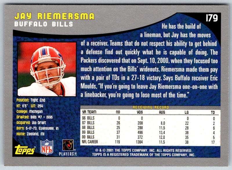 2001 Topps Jay Riemersma