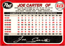 1990 Post Cereal Joe Carter