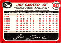 1990 Post Cereal Joe Carter #30