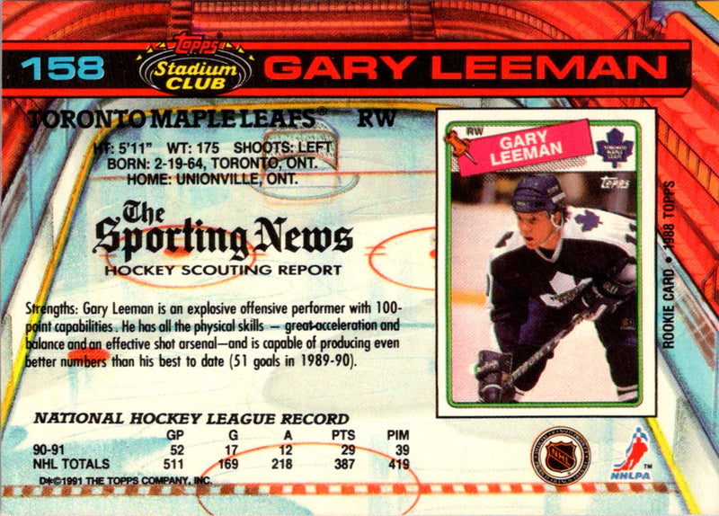 1991 Stadium Club Gary Leeman