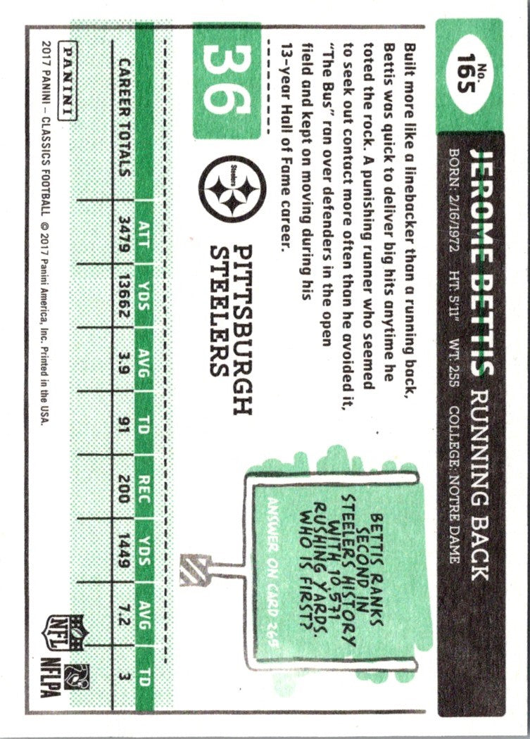 2017 Panini Classics Jerome Bettis