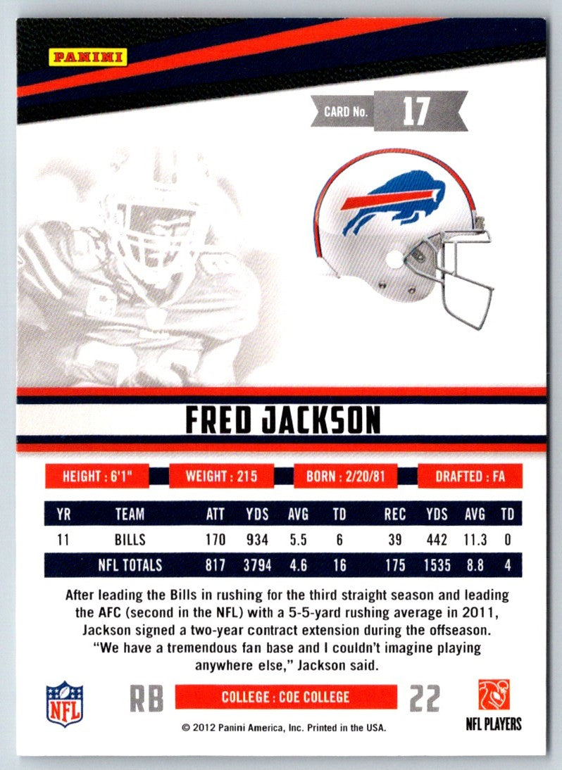 2012 Panini Rookies & Stars Fred Jackson