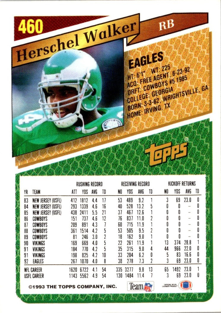 1993 Topps Herschel Walker