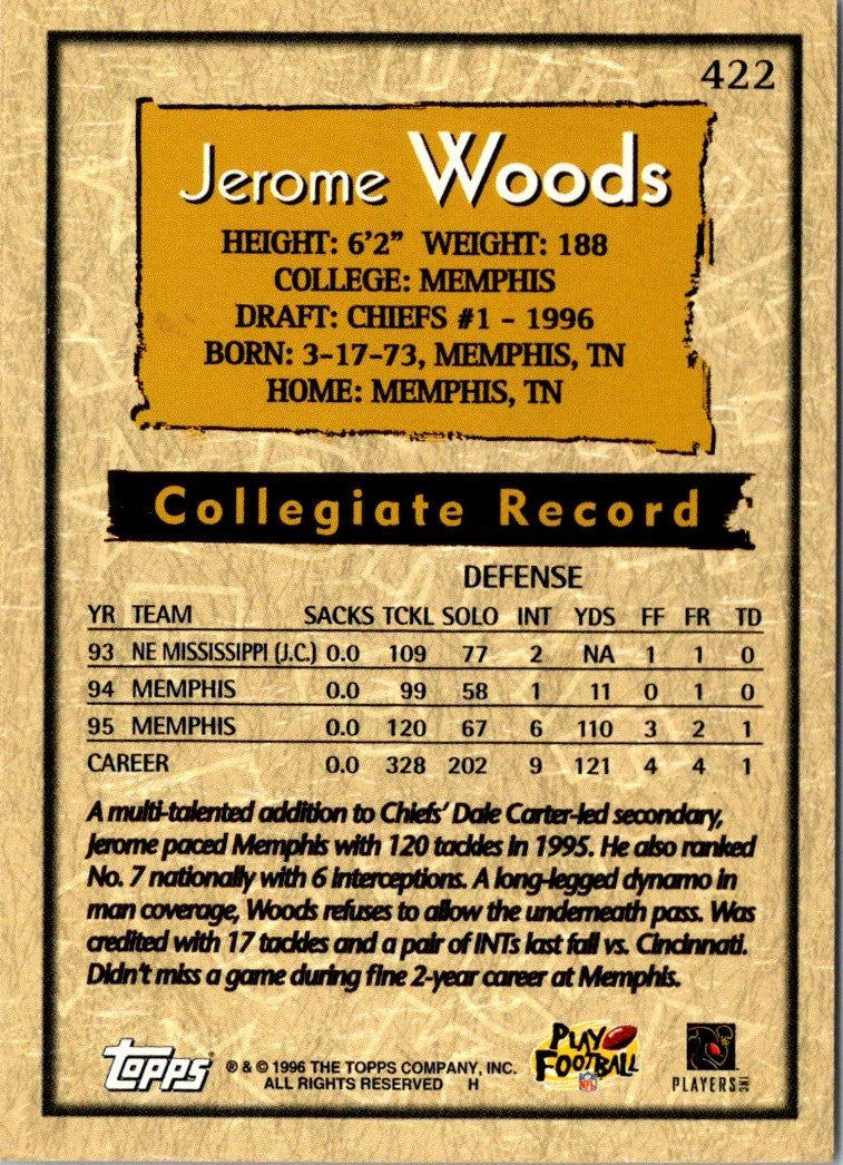 1996 Topps Jerome Woods
