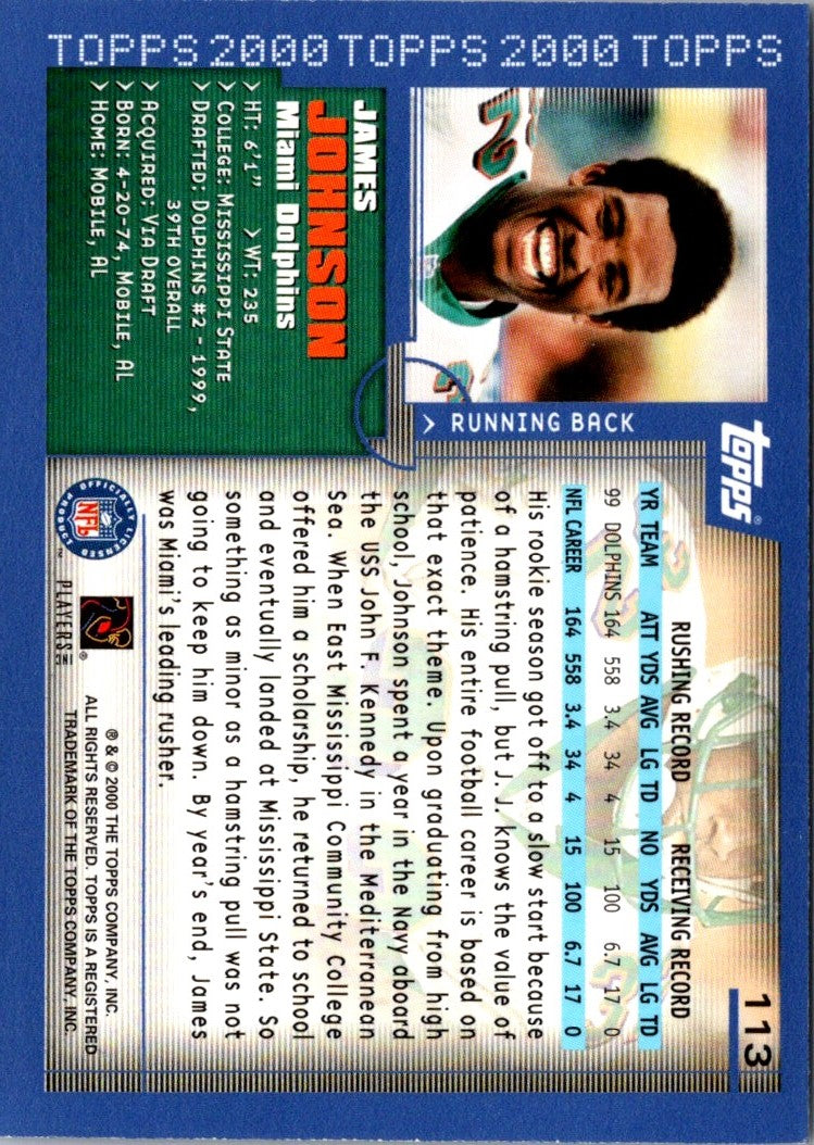 2000 Topps James Johnson