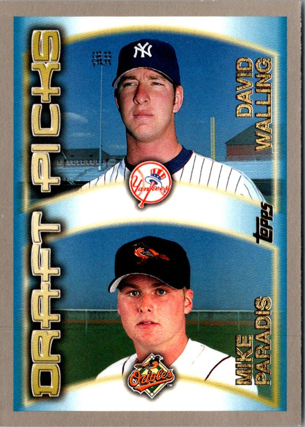 2000 Topps David Walling/Mike Paradis #215 Rookie