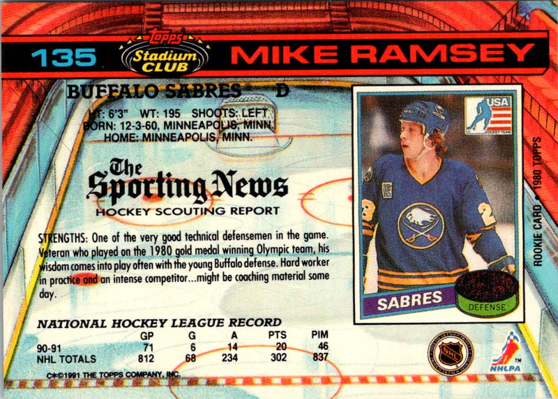 1991 Stadium Club Mike Ramsey