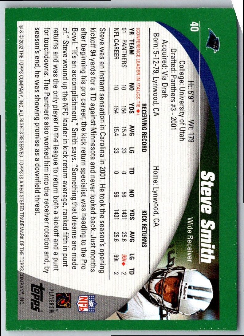 2002 Topps Steve Smith