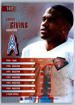 1995 Fleer Ernest Givins #147