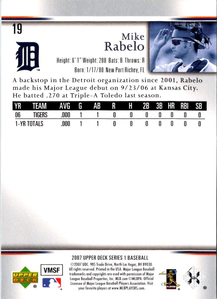 2007 Upper Deck Mike Rabelo