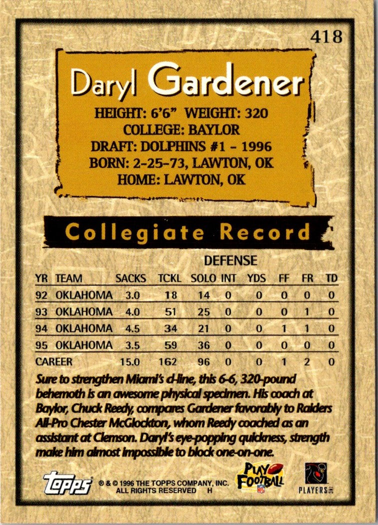 1996 Topps Daryl Gardener