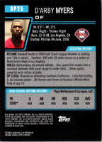 2006 Bowman Chrome Draft Picks & Prospects D'Arby Myers #DP25