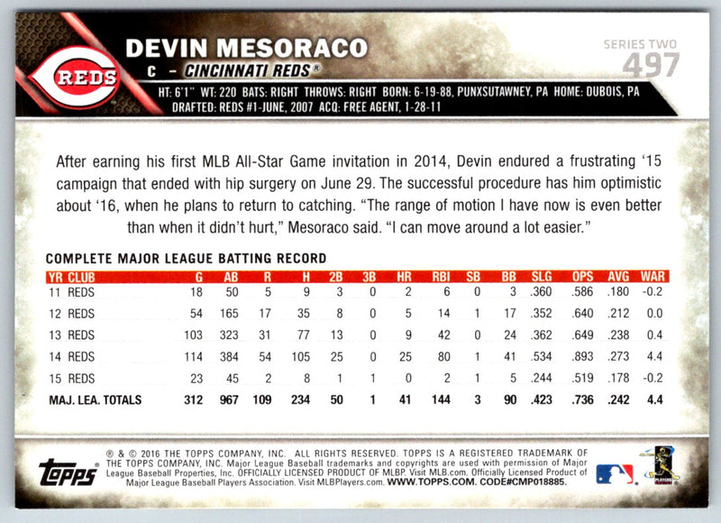 2016 Topps Devin Mesoraco