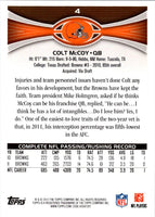2012 Topps Colt McCoy #4