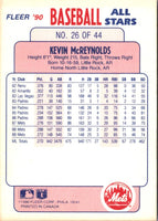 1990 Fleer Baseball All-Stars Kevin McReynolds #26