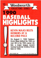 1991 Topps Woolworth Baseball Highlights Kevin Maas #13