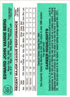 1984 Donruss Ed Vande Berg #604