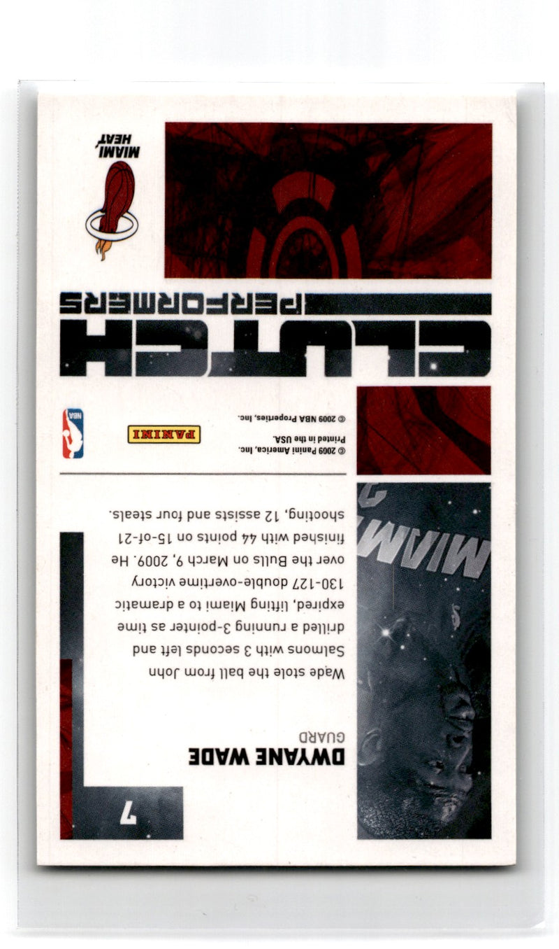 2009 Donruss Elite Clutch Performers Dwyane Wade