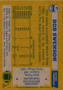 1982 Topps Bob Swenson