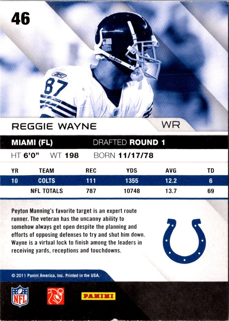 2011 Panini Absolute Memorabilia Reggie Wayne