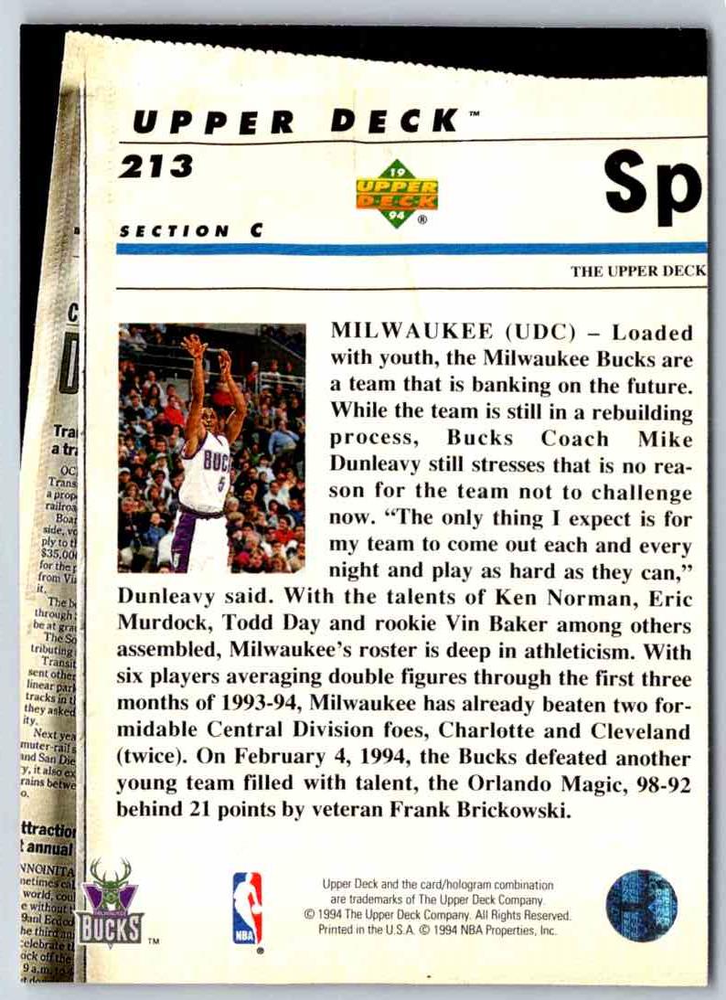 1995 Upper Deck Mike Dunleavy