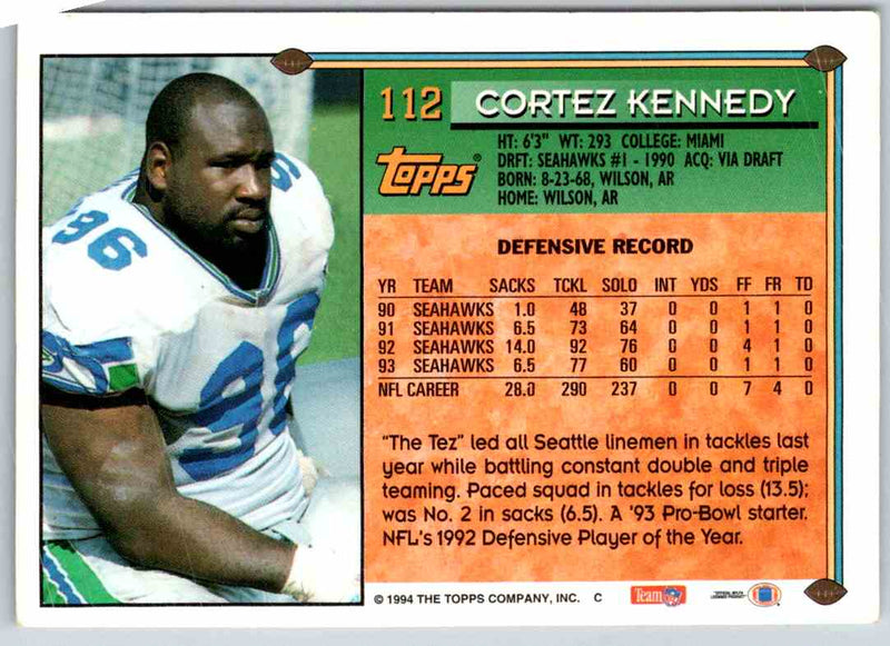 1994 Topps Cortez Kennedy