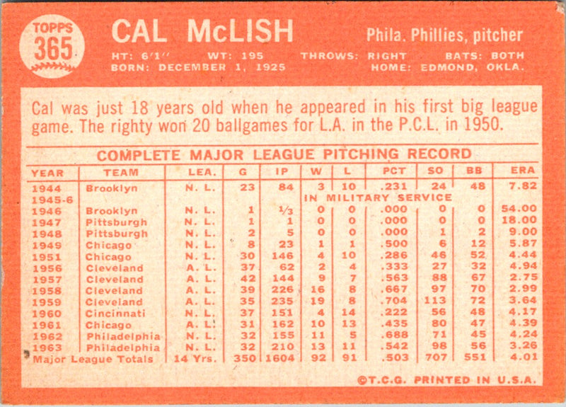 2013 Topps Cal McLish