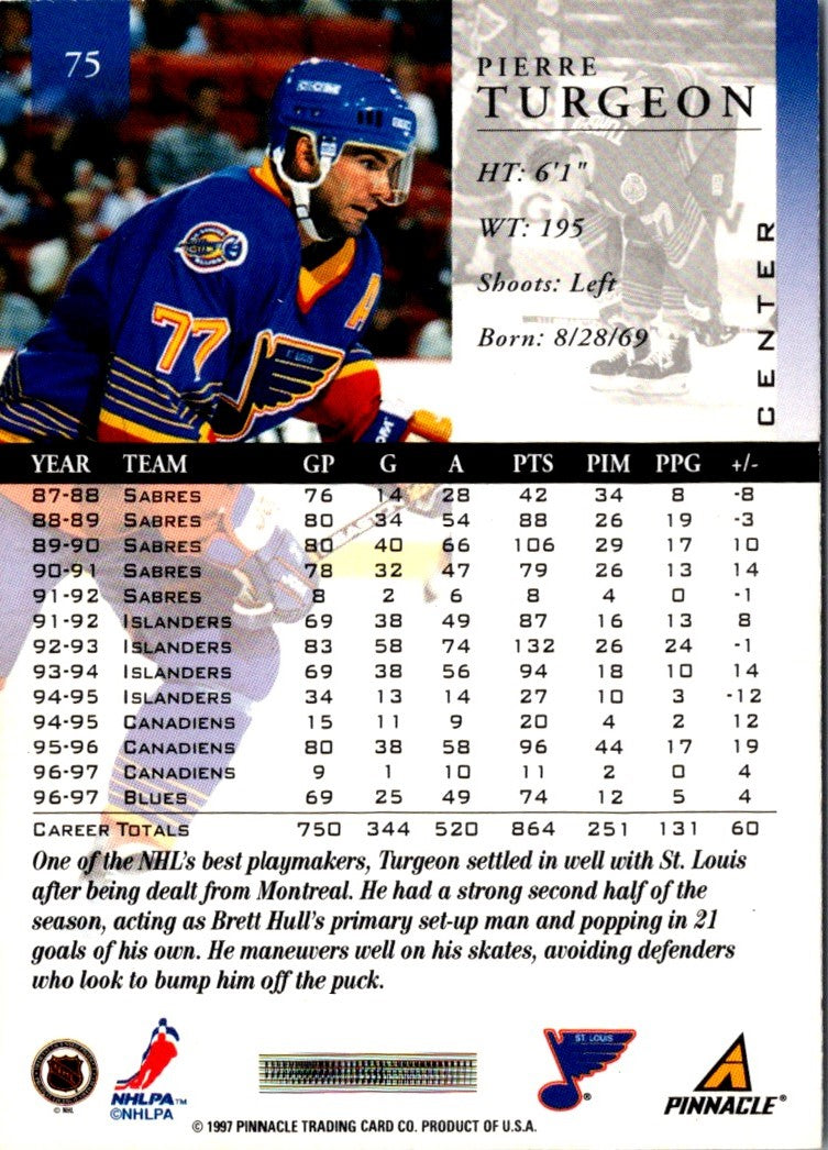 1997 Pinnacle Pierre Turgeon