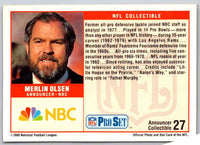 1989 NFL Proset Merlin Olsen #27