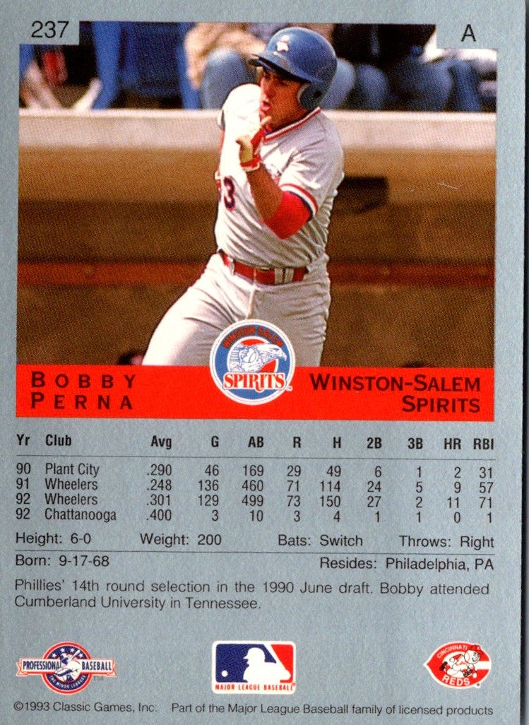 1993 Classic Best Bobby Perna