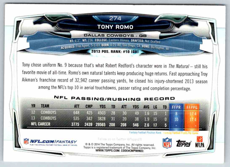 2014 Topps Tony Romo