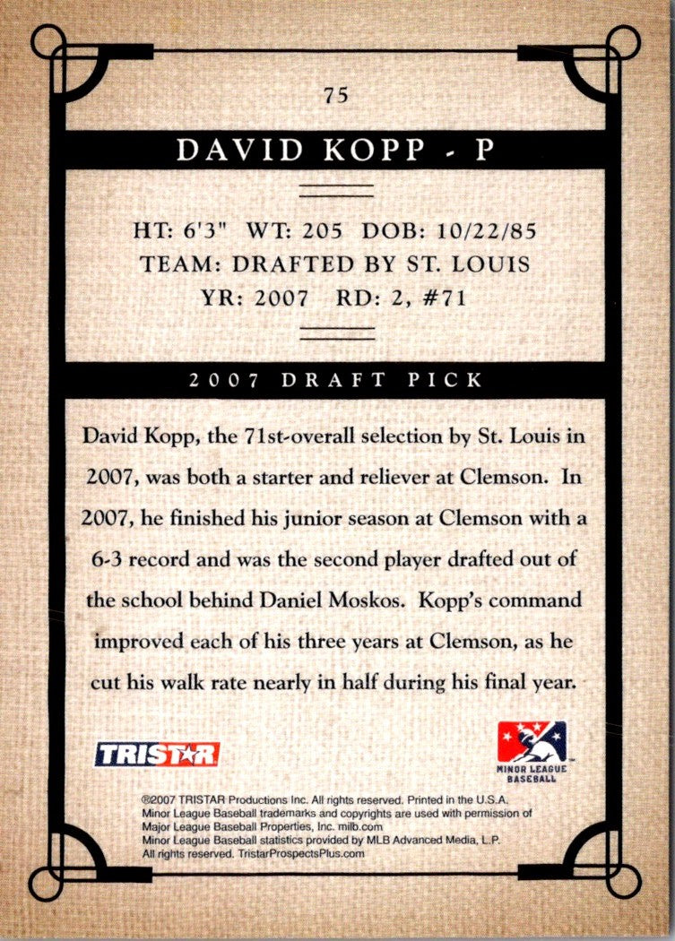 2007 Tristar Prospects Plus David Kopp