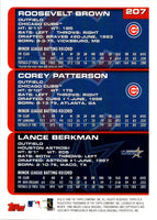 2000 Topps Roosevelt Brown/Corey Patterson/Lance Berkman #207