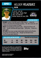 2006 Bowman Chrome Draft Picks & Prospects Helder Velazquez #DP51