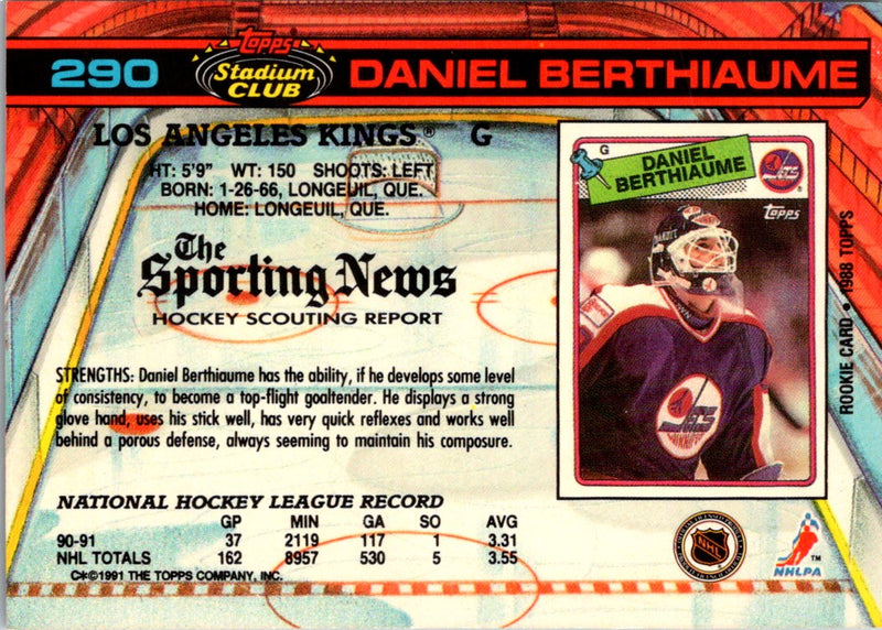 1991 Stadium Club Daniel Berthiaume