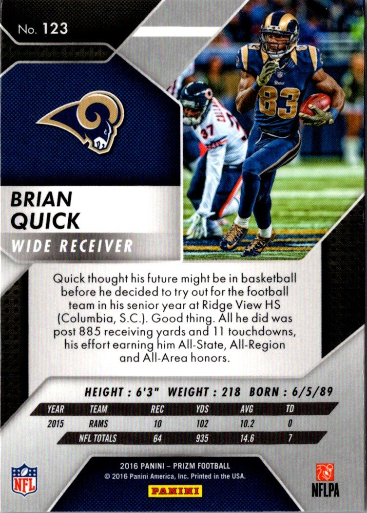 2016 Panini Prizm Brian Quick