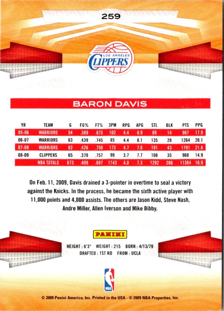 2009 Panini Baron Davis