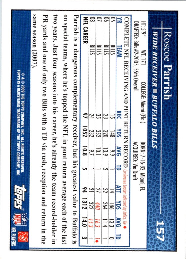 2009 Topps Roscoe Parrish