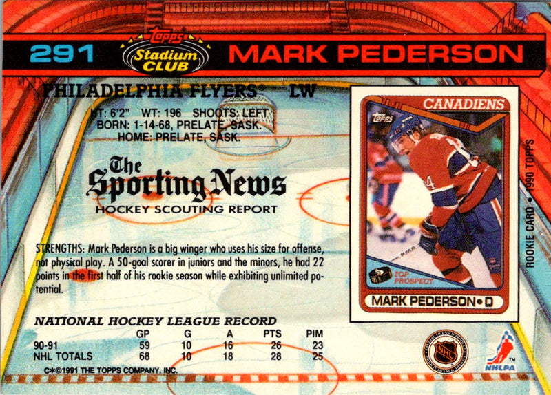 1991 Stadium Club Mark Pederson