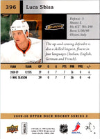 2009 Upper Deck Luca Sbisa #396