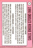 1990 Baseball Card Magazine '69 Topps Replicas Orioles Rookies (David Segui/Chris Hoiles)