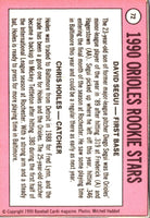 1990 Baseball Card Magazine '69 Topps Replicas Orioles Rookies (David Segui/Chris Hoiles) #72