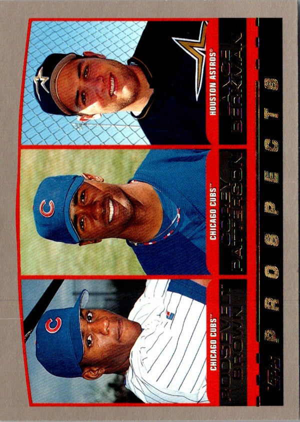 2000 Topps Roosevelt Brown/Corey Patterson/Lance Berkman #207