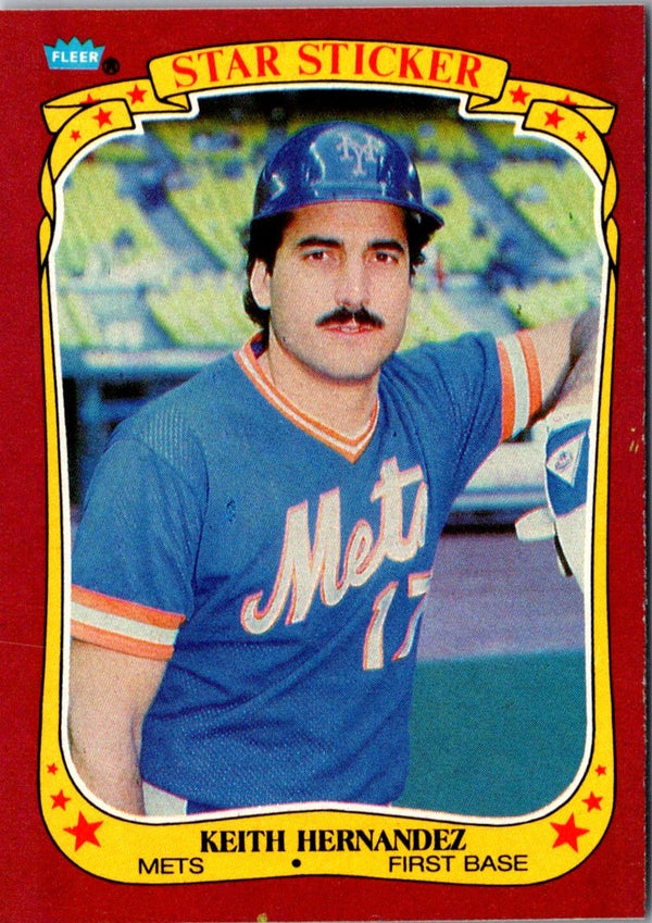 1986 Fleer Star Stickers Keith Hernandez #55