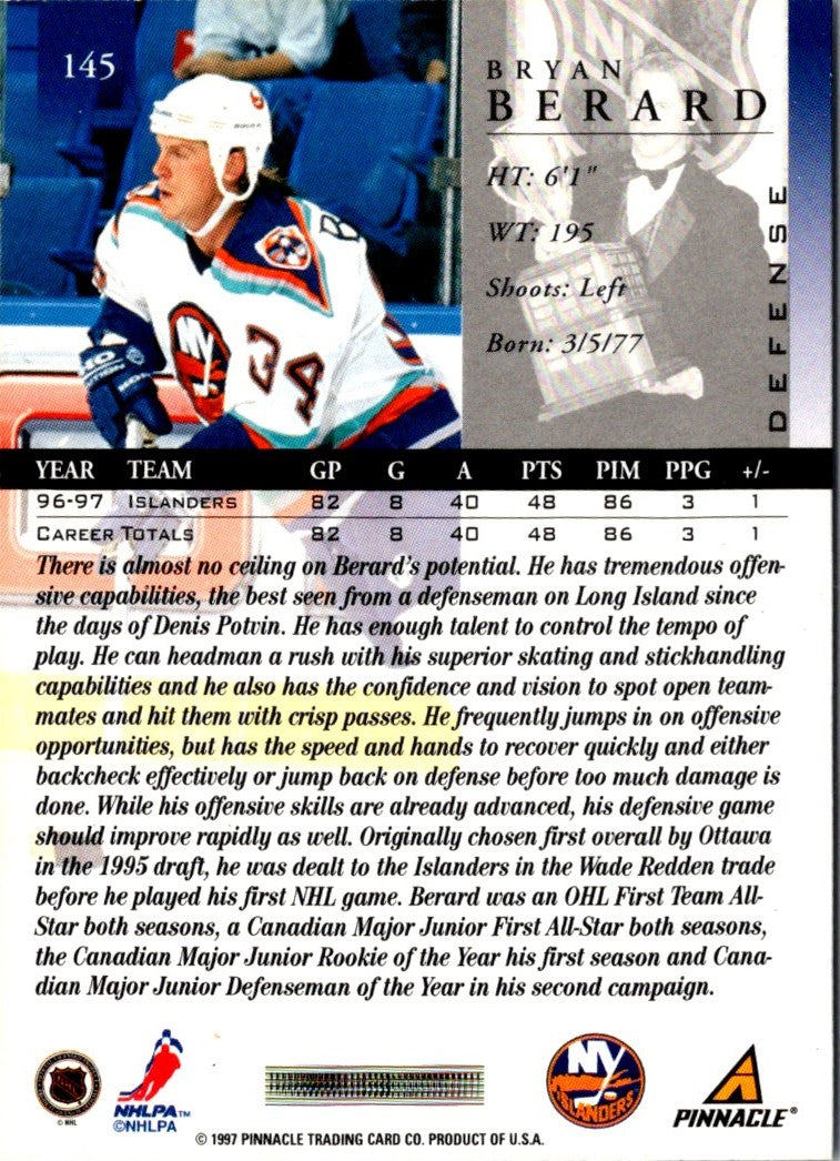 1997 Pinnacle Bryan Berard