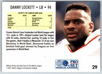 1991 Proset World League Danny Lockett #29